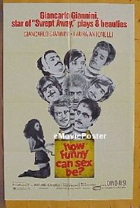 A584 HOW FUNNY CAN SEX BE one-sheet movie poster '73 Giancarlo Giannini
