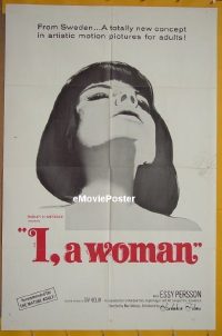 r793 I A WOMAN one-sheet movie poster '65 Essy Persson classic!
