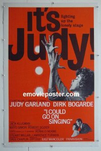 y372 I COULD GO ON SINGING linen one-sheet movie poster '63 Judy Garland