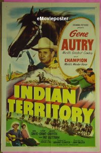 #338 INDIAN TERRITORY 1sh '50 Gene Autry 