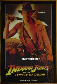 #186 INDIANA JONES & THE TEMPLE OF DOOM teaser 1sh