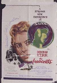 f532 INNOCENTS one-sheet movie poster '62 Deborah Kerr, Michael Redgrave