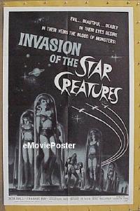 #117 INVASION OF THE STAR CREATURES 1sh '62 