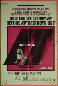 r826 IT one-sheet movie poster '66 Roddy McDowall, horror!