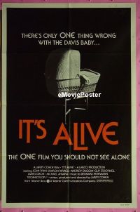 f544 IT'S ALIVE one-sheet movie poster R76 Larry Cohen, John Ryan