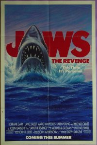 f552 JAWS: THE REVENGE advance one-sheet movie poster '87 it's personal!