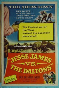 #2471 JESSE JAMES VS THE DALTONS 1sh '53