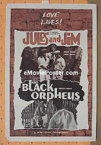 #208 JULES & JIM/BLACK ORPHEUS 1sh 1960s