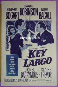 #0844 KEY LARGO 1sh R56 Bogart, Bacall 