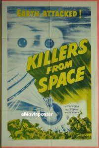 #025 KILLERS FROM SPACE 1sh R57 Peter Graves 