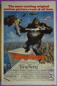 #2484 KING KONG 1sh '76 BIG Ape,Jessica Lange