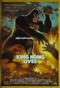 #425 KING KONG LIVES 1sh '86 Brian Kerwin 