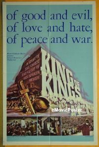 r871 KING OF KINGS one-sheet movie poster '61 Nicholas Ray epic!
