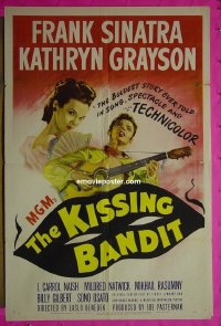 r874 KISSING BANDIT one-sheet movie poster '48 Frank Sinatra, Grayson