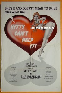 #7490 KITTY CAN'T HELP IT 1sh '75 comedy!