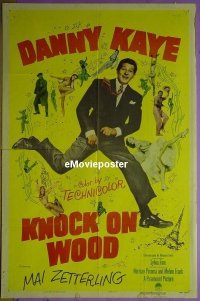 #338 KNOCK ON WOOD 1sh '54 Danny Kaye 