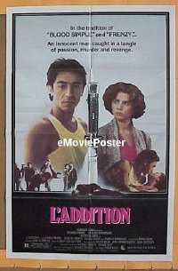 r883 L'ADDITION one-sheet movie poster '84 Berry, Bohringer