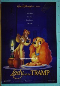 #2491 LADY & THE TRAMP DS 1sh R97 Walt Disney