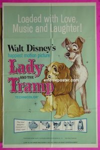 #0869 LADY & THE TRAMP 1sh R60s Walt Disney 