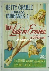 #143 THAT LADY IN ERMINE linen 1sh '48 Grable 