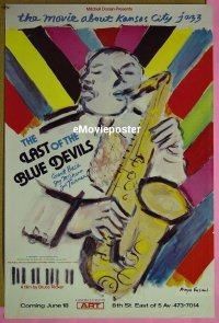 #6612 LAST OF THE BLUE DEVILS 24x36 special '79 art of jazz musician playing sax by Ensrud!