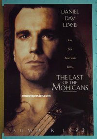 #2502 LAST OF THE MOHICANS DS advance 1sh '92