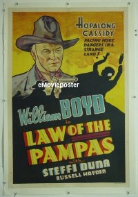 #099 LAW OF THE PAMPAS linen 1sh '39 Hoppy 
