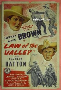 #351 LAW OF THE VALLEY 1sh '44 J. Mack Brown 