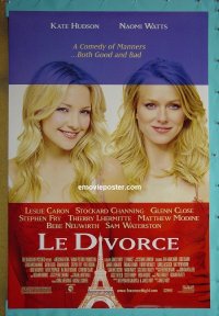 n106 LE DIVORCE DS advance one-sheet movie poster '03 Kate Hudson, Watts