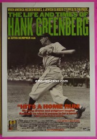 #2593 LIFE & TIMES OF HANK GREENBERG 1sh '99 