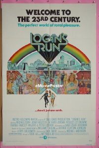 r916 LOGAN'S RUN one-sheet movie poster '76 Michael York, Agutter