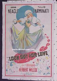 y395 LOOK OUT FOR LOVE linen one-sheet movie poster '37 Anna Neagle