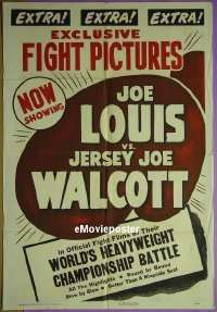 #314 JOE LOUIS VS JERSEY JOE WALCOTT 1sh '47 