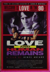 #2535 LOVE & HUMAN REMAINS arthouse 1sh '93