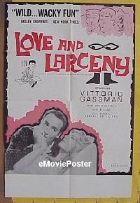 #375 LOVE & LARCENY 1sh '60 Gassman, Ferrero 