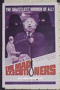 f582 MAD EXECUTIONERS one-sheet movie poster '65 ghastliest horror!