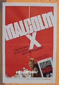 Q106 MALCOLM X one-sheet movie poster '72 James E. Jones