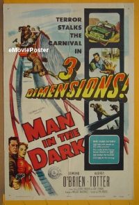 #1782 MAN IN THE DARK 1sh53 3D Edmond O'Brien 