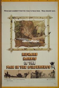 #1788 MAN IN THE WILDERNESS 1sh '71 R. Harris 