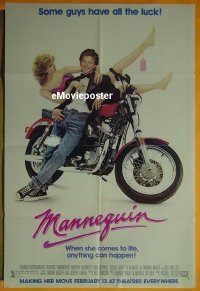 n120 MANNEQUIN advance one-sheet movie poster '87 McCarthy, Cattrall