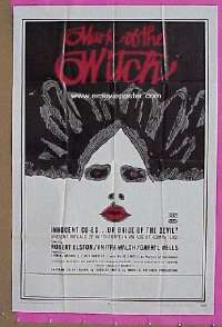 #3828 MARK OF THE WITCH 1sh '70 Elston