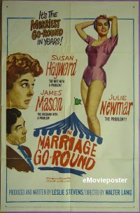 Q130 MARRIAGE-GO-ROUND one-sheet movie poster '60 Hayward, Newmar