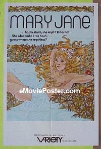 Q136 MARY JANE one-sheet movie poster '68 marijuana, X-Rated!