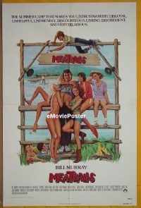 r961 MEATBALLS one-sheet movie poster '79 Bill Murray, Reitman