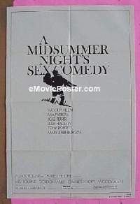 Q165 MIDSUMMER NIGHT'S SEX COMEDY one-sheet movie poster '82 Allen