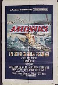 #421b MIDWAY 1sh '76 Heston, Fonda 
