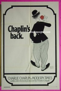 #1012 MODERN TIMES 1sh R72 Charlie Chaplin 