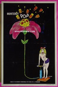 #464 MONTEREY POP 1sh '69 rock 'n' roll! 
