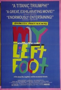 #338 MY LEFT FOOT 1sh '89 Day-Lewis 