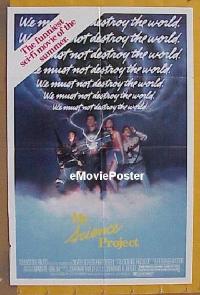 A873 MY SCIENCE PROJECT one-sheet movie poster '85 John Stockwell